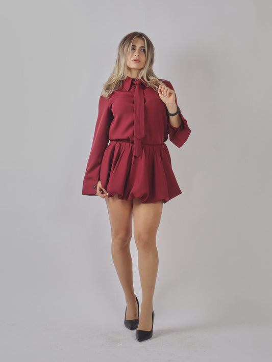 Completo camicia e gonna sbuffo