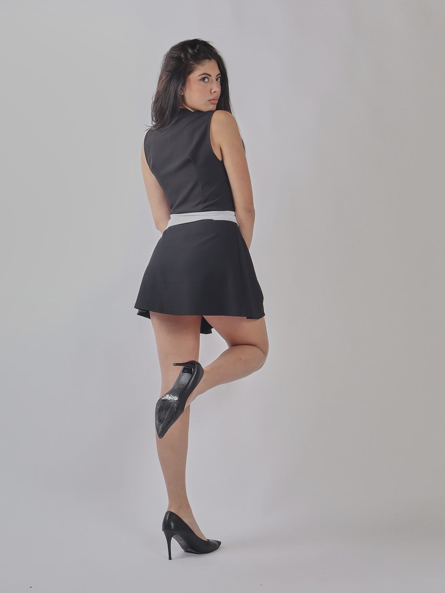 SET GONNA E GILET BICOLOR