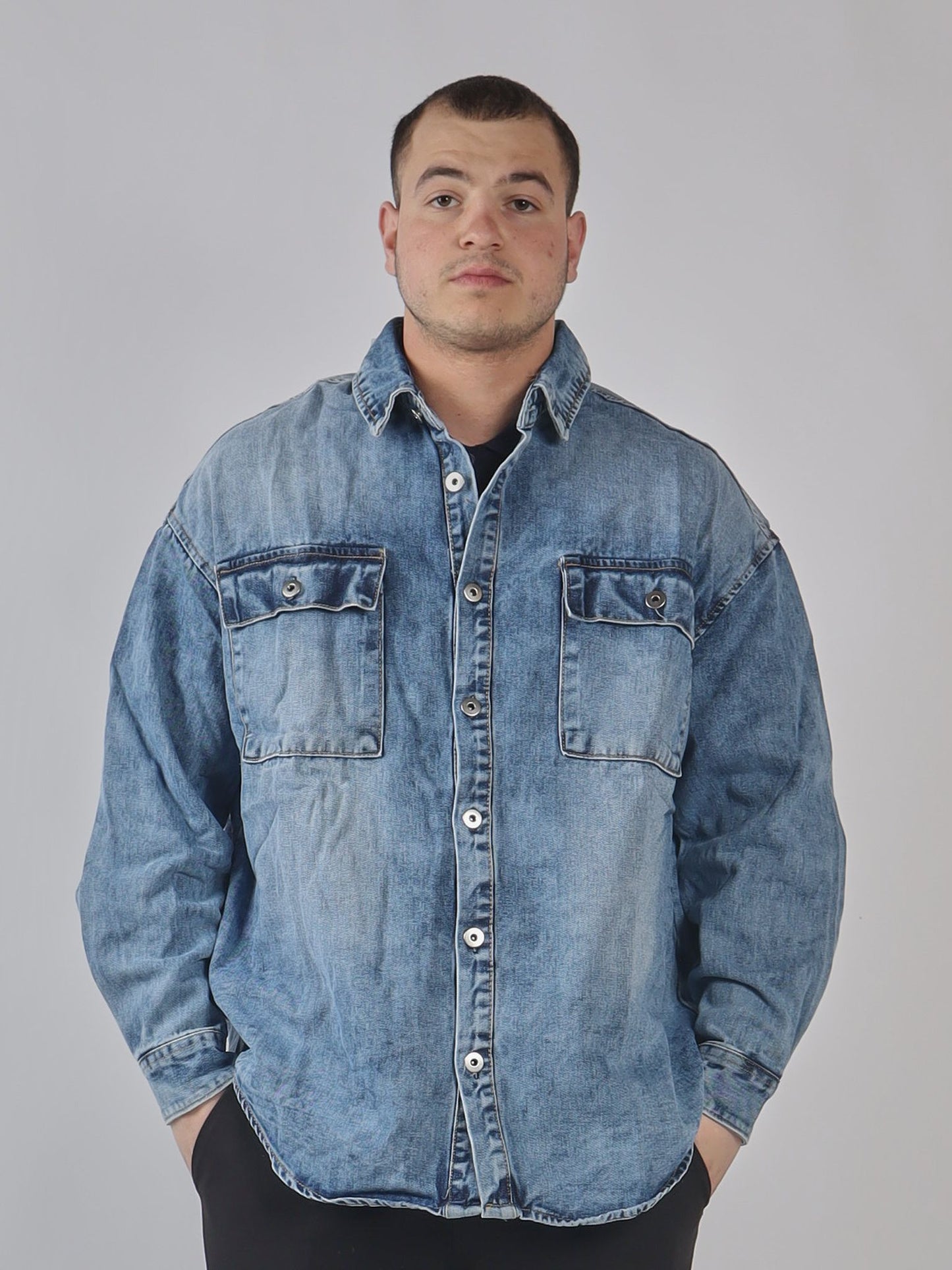CAMICIA IN DENIM OVERSIZE
