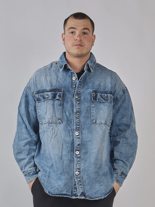 CAMICIA IN DENIM OVERSIZE
