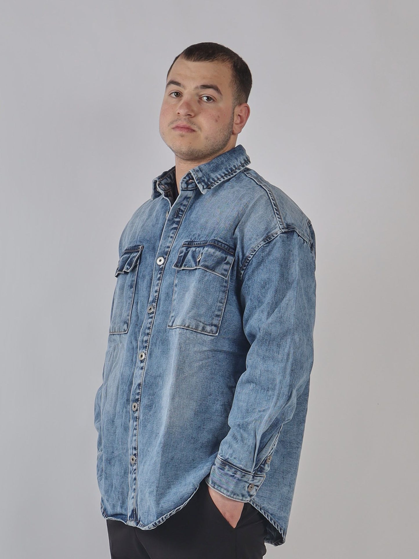 CAMICIA IN DENIM OVERSIZE