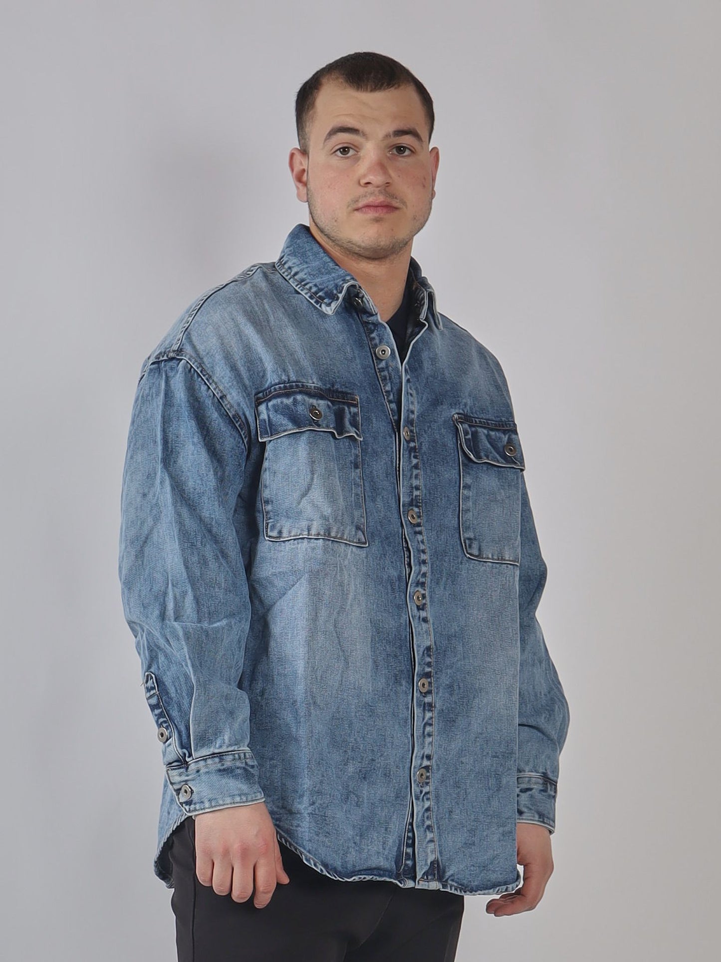 CAMICIA IN DENIM OVERSIZE