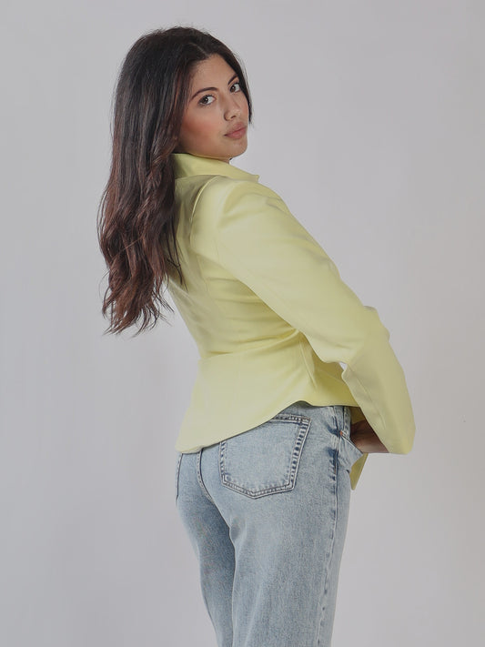 GIACCA CON COLLO A PUNTA PE 25