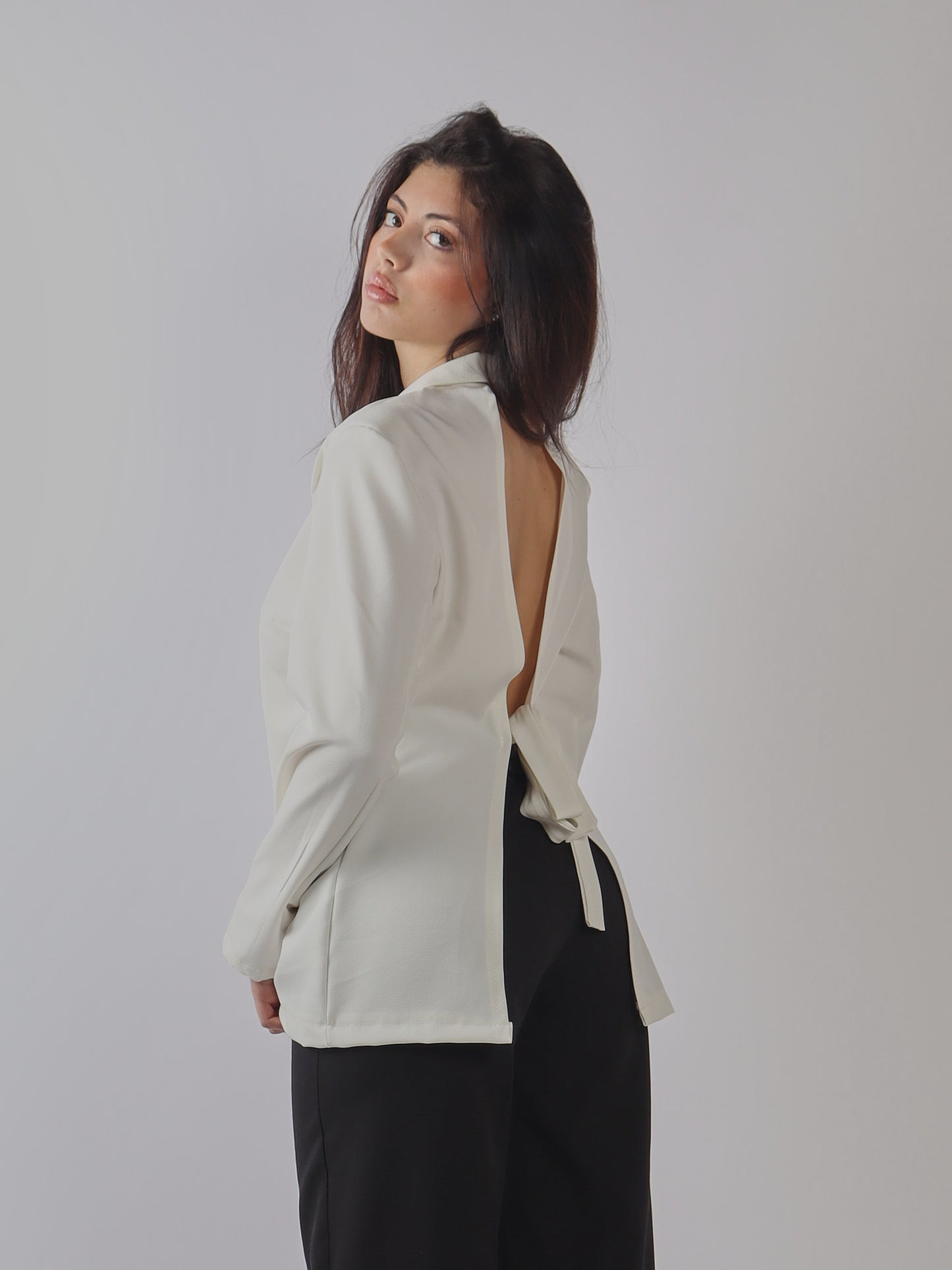 BLAZER BIANCO DOPPIOPETTO CON SCHIENA STRUTTURATA