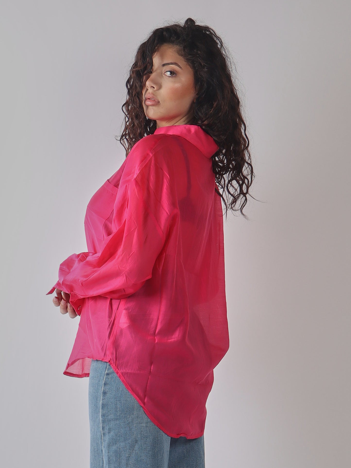 CAMICIA OVERSIZE IN ORGANZA