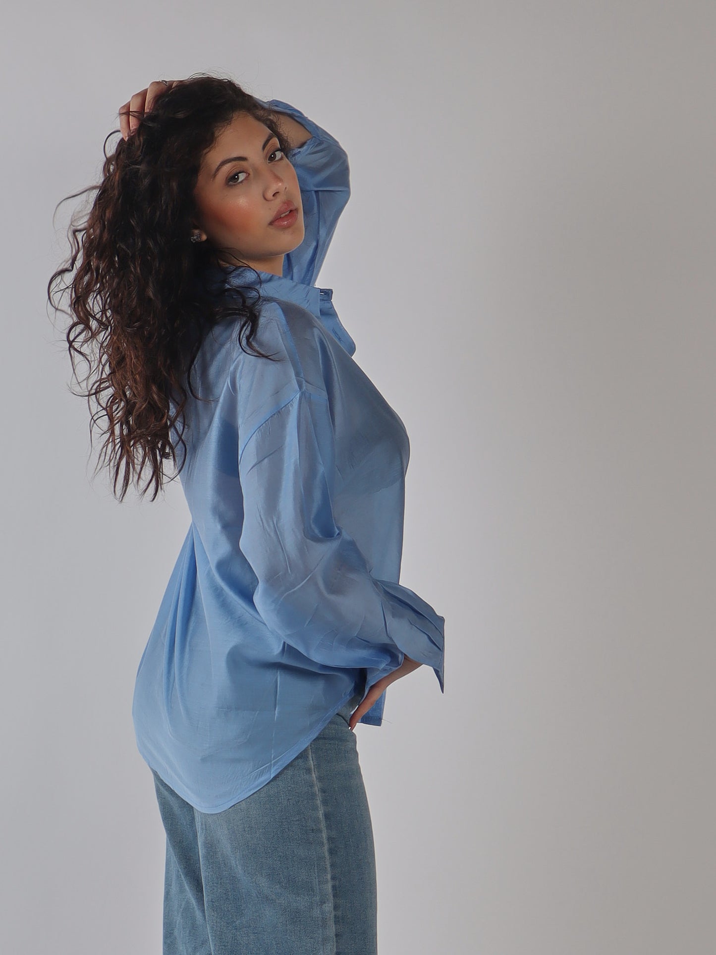 CAMICIA OVERSIZE IN ORGANZA