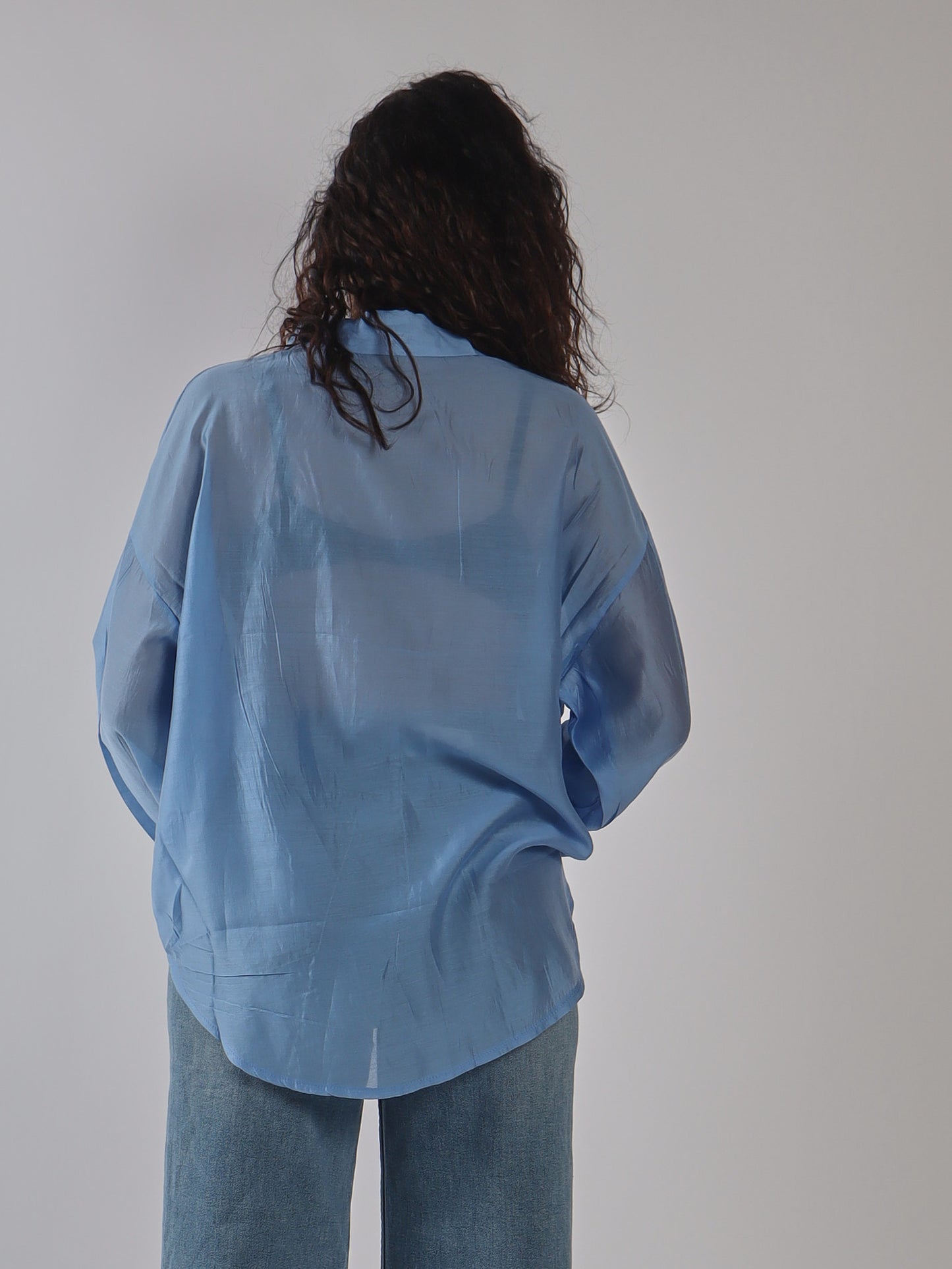 CAMICIA OVERSIZE IN ORGANZA