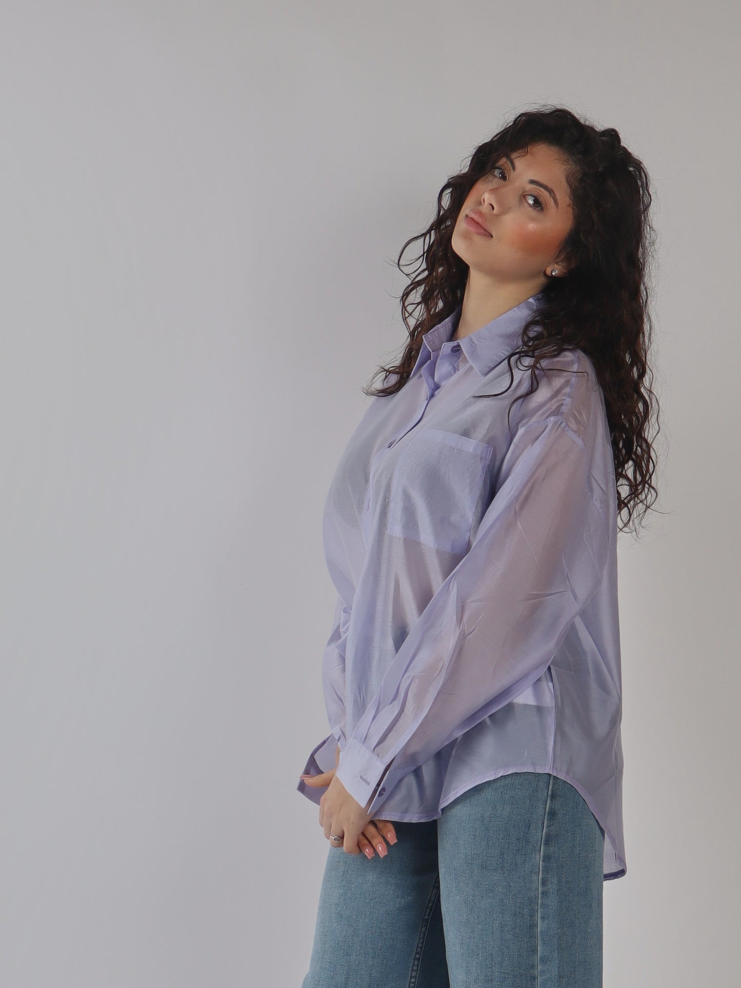 CAMICIA OVERSIZE IN ORGANZA