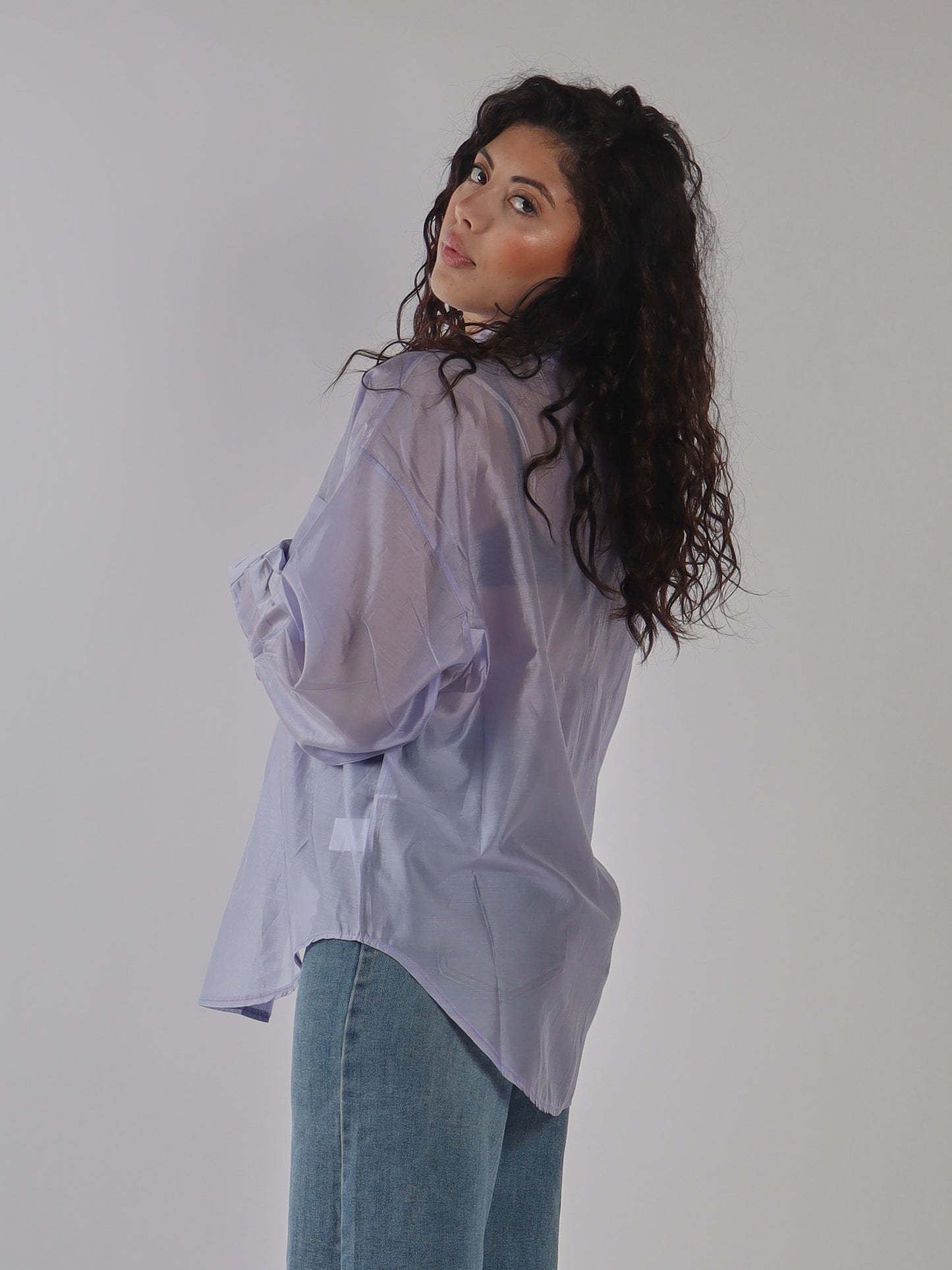 CAMICIA OVERSIZE IN ORGANZA