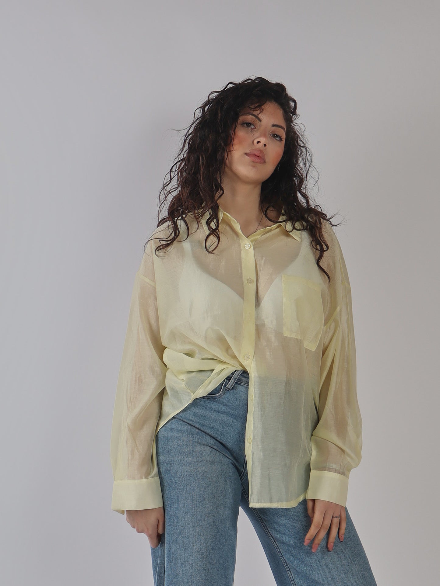 CAMICIA OVERSIZE IN ORGANZA