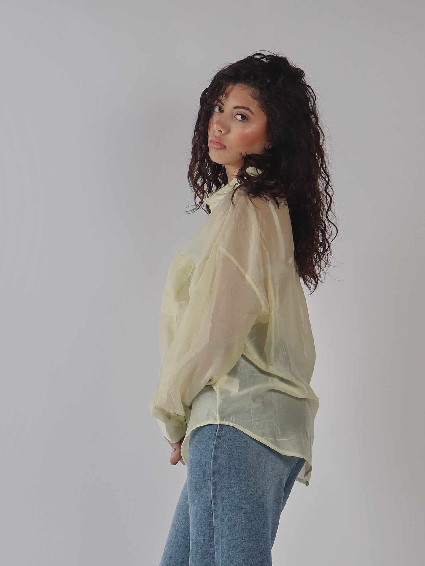 CAMICIA OVERSIZE IN ORGANZA