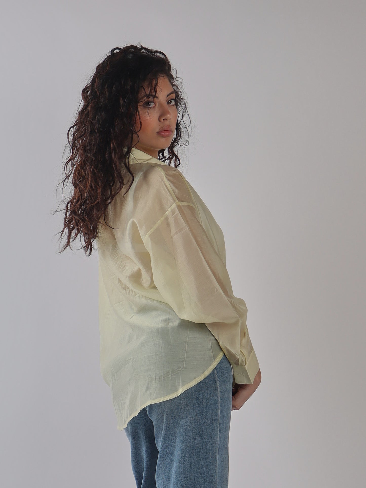 CAMICIA OVERSIZE IN ORGANZA