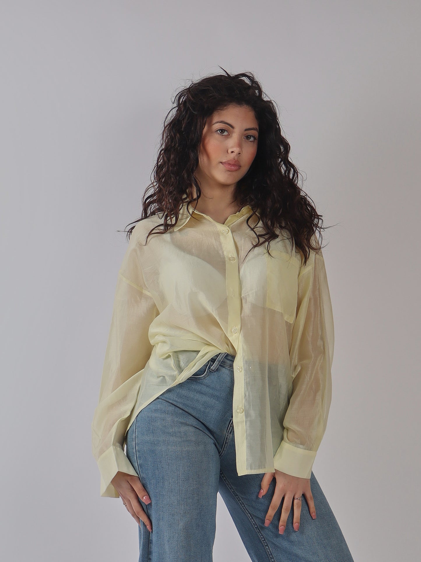 CAMICIA OVERSIZE IN ORGANZA