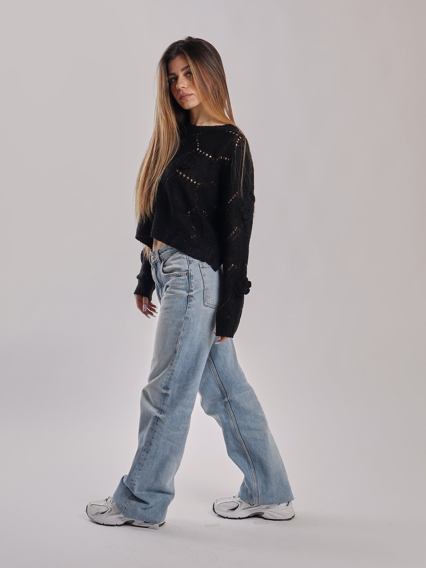 MAGLIONCINO CROP FIORI