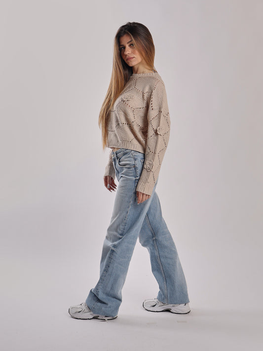MAGLIONCINO CROP FIORI