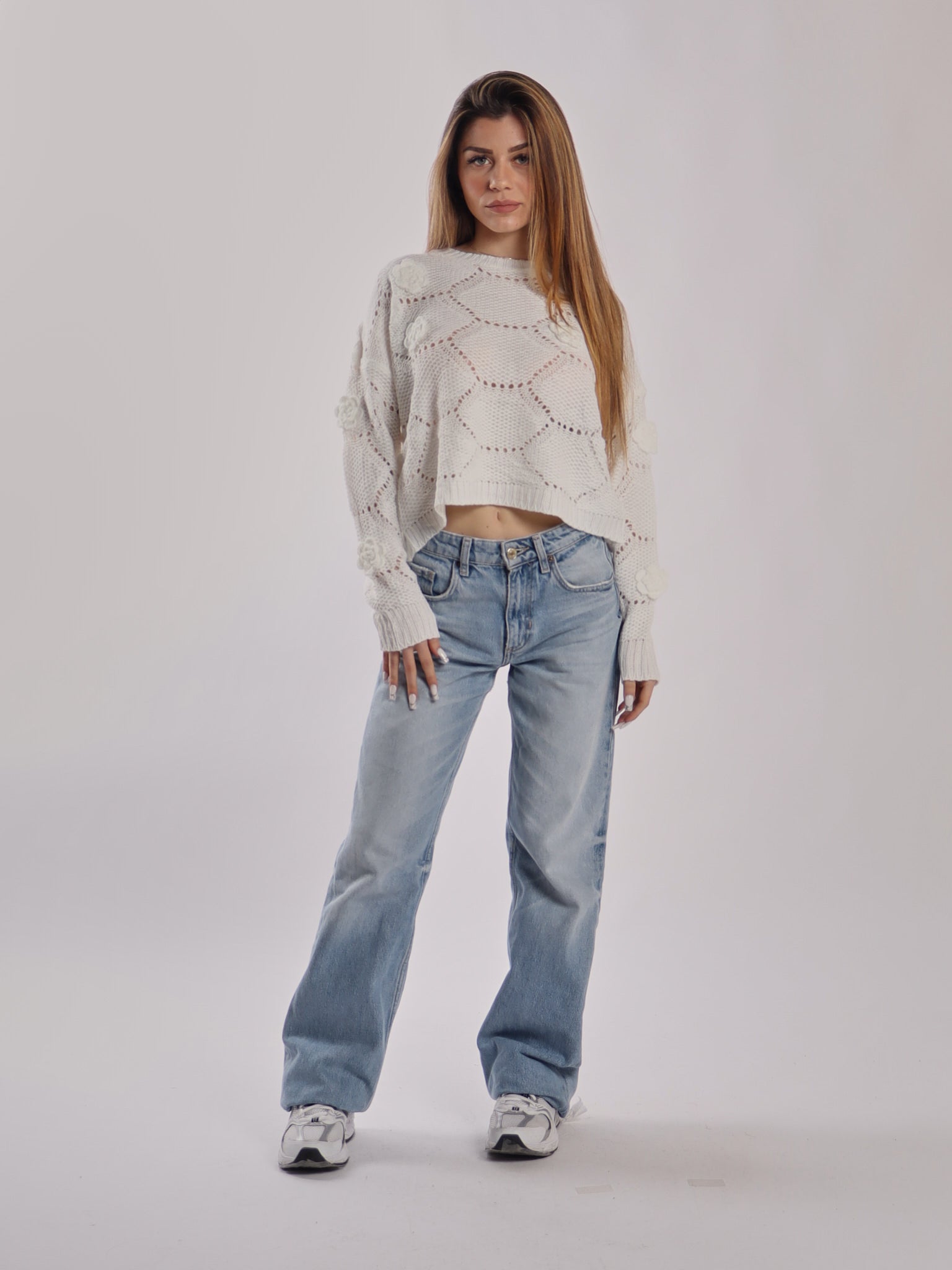 MAGLIONCINO CROP FIORI