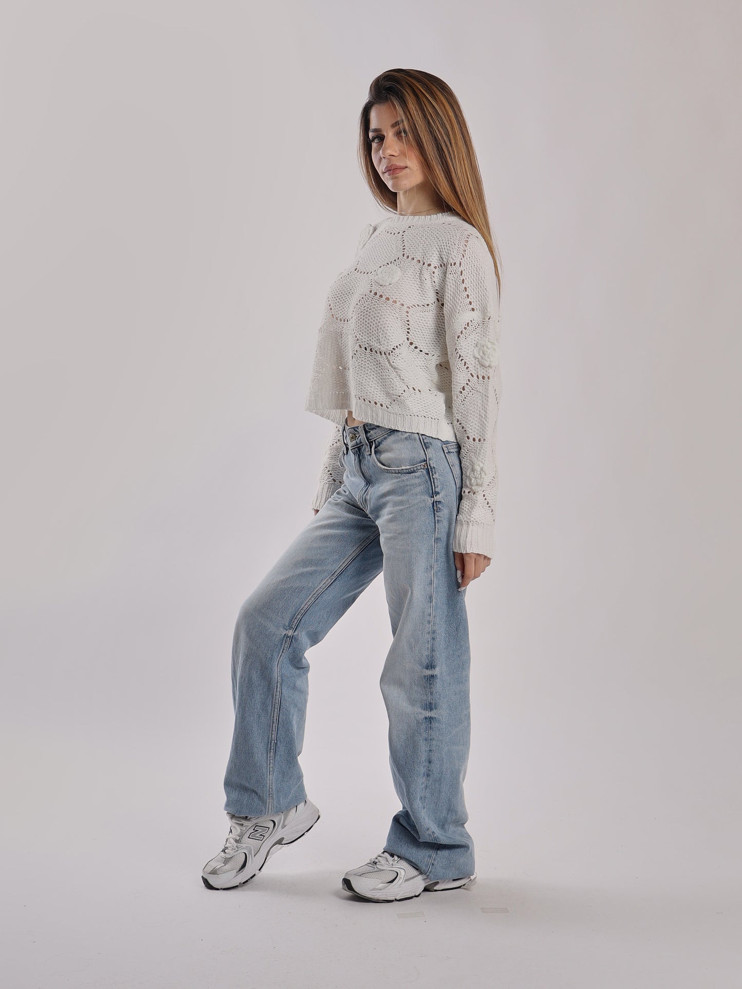 MAGLIONCINO CROP FIORI