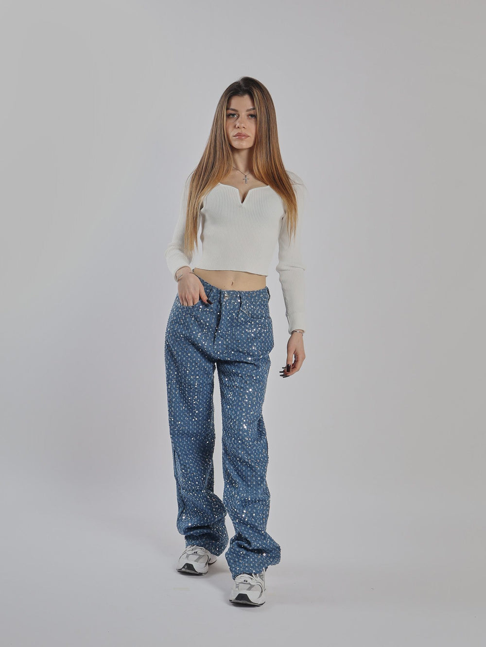 JEANS PAGLIETTE