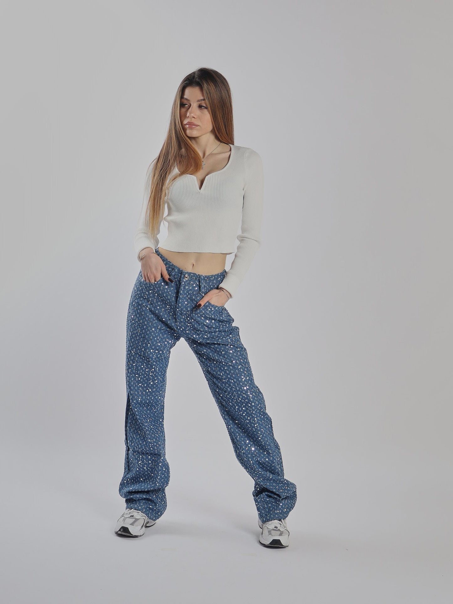 JEANS PAGLIETTE