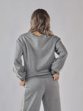 Felpa oversize con strisce laterali