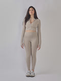 SET SPORTIVO A MANICHE LUNGHE CON ZIP