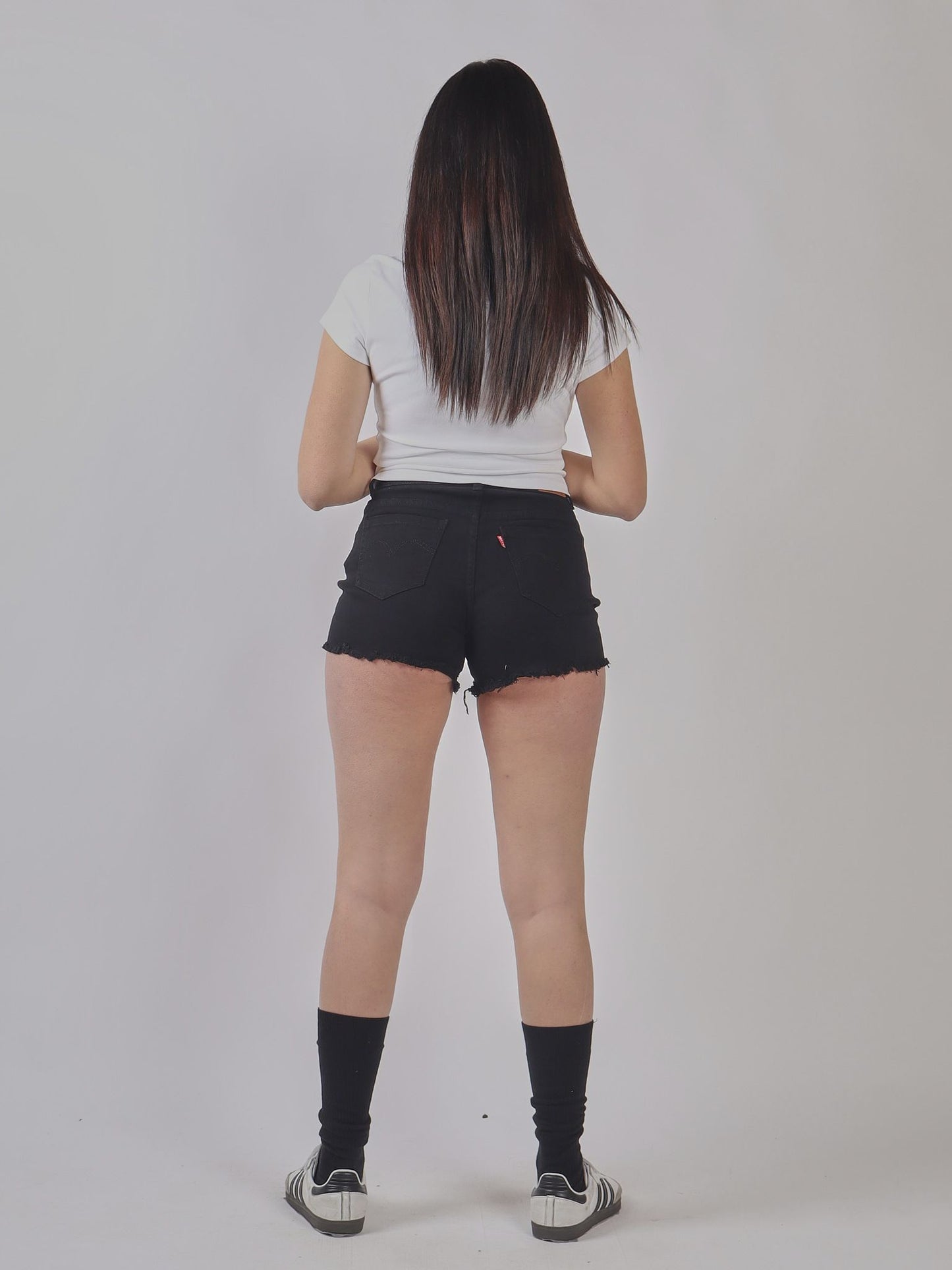 SHORTS DENIM FRAYED HEM