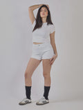 SHORTS DENIM FRAYED HEM
