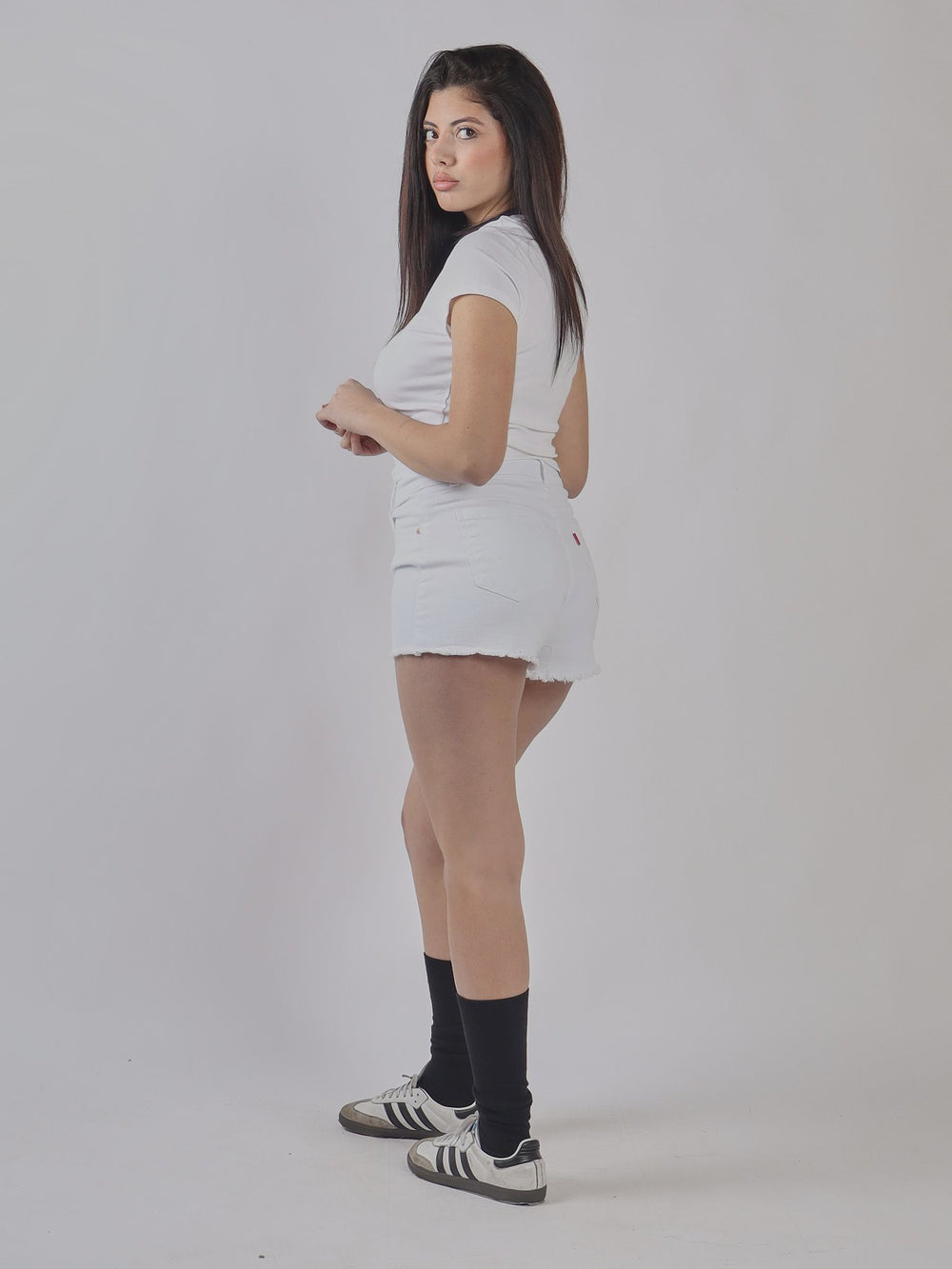 SHORTS DENIM FRAYED HEM