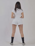 SHORTS DENIM FRAYED HEM