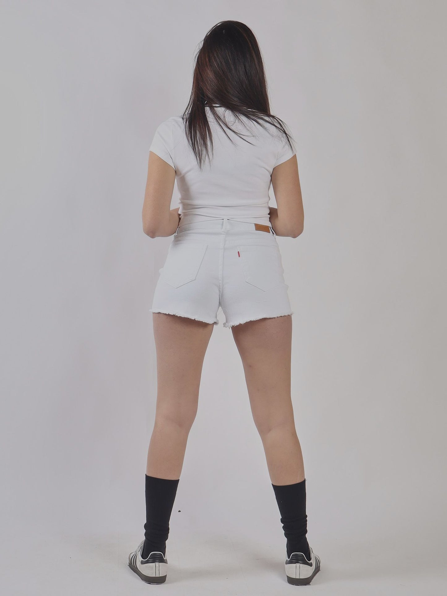 SHORTS DENIM FRAYED HEM