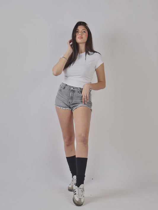 SHORTS DENIM CUT-OFF