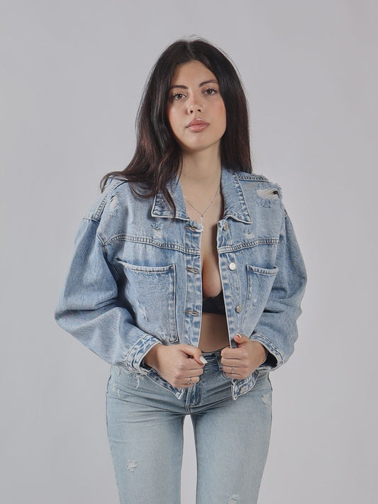 GIACCA JEANS CROP PE25