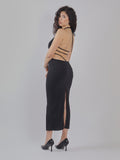 ABITO LUNGO CON DETTAGLI CUT-OUT