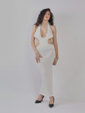 ABITO LUNGO CON DETTAGLI CUT-OUT
