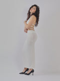 ABITO LUNGO CON DETTAGLI CUT-OUT