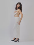 ABITO LUNGO CON DETTAGLI CUT-OUT