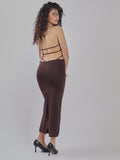 ABITO LUNGO CON DETTAGLI CUT-OUT