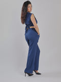 SET COORDINATO ELEGANTE CON TOP E PANTALONE A VITA
