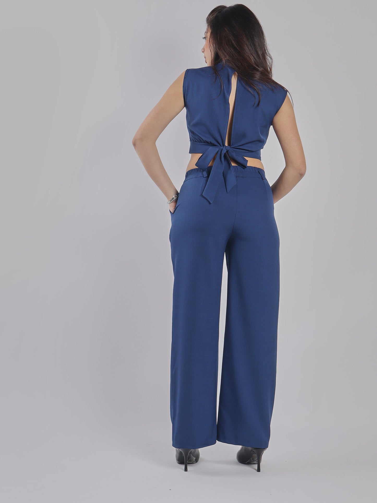 SET COORDINATO ELEGANTE CON TOP E PANTALONE A VITA
