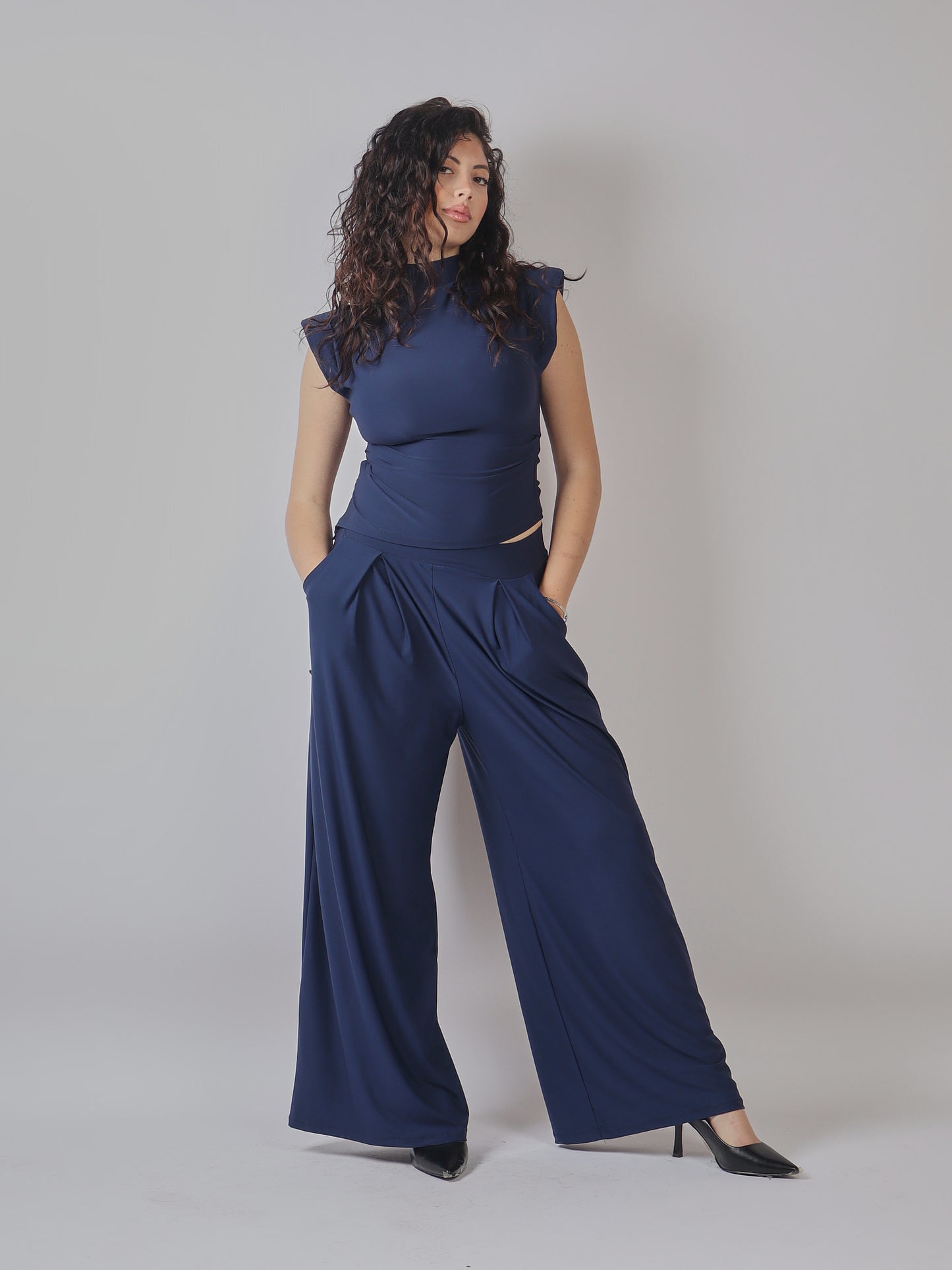 COMPLETO DONNA TOP  E PANTALONE PALAZZO