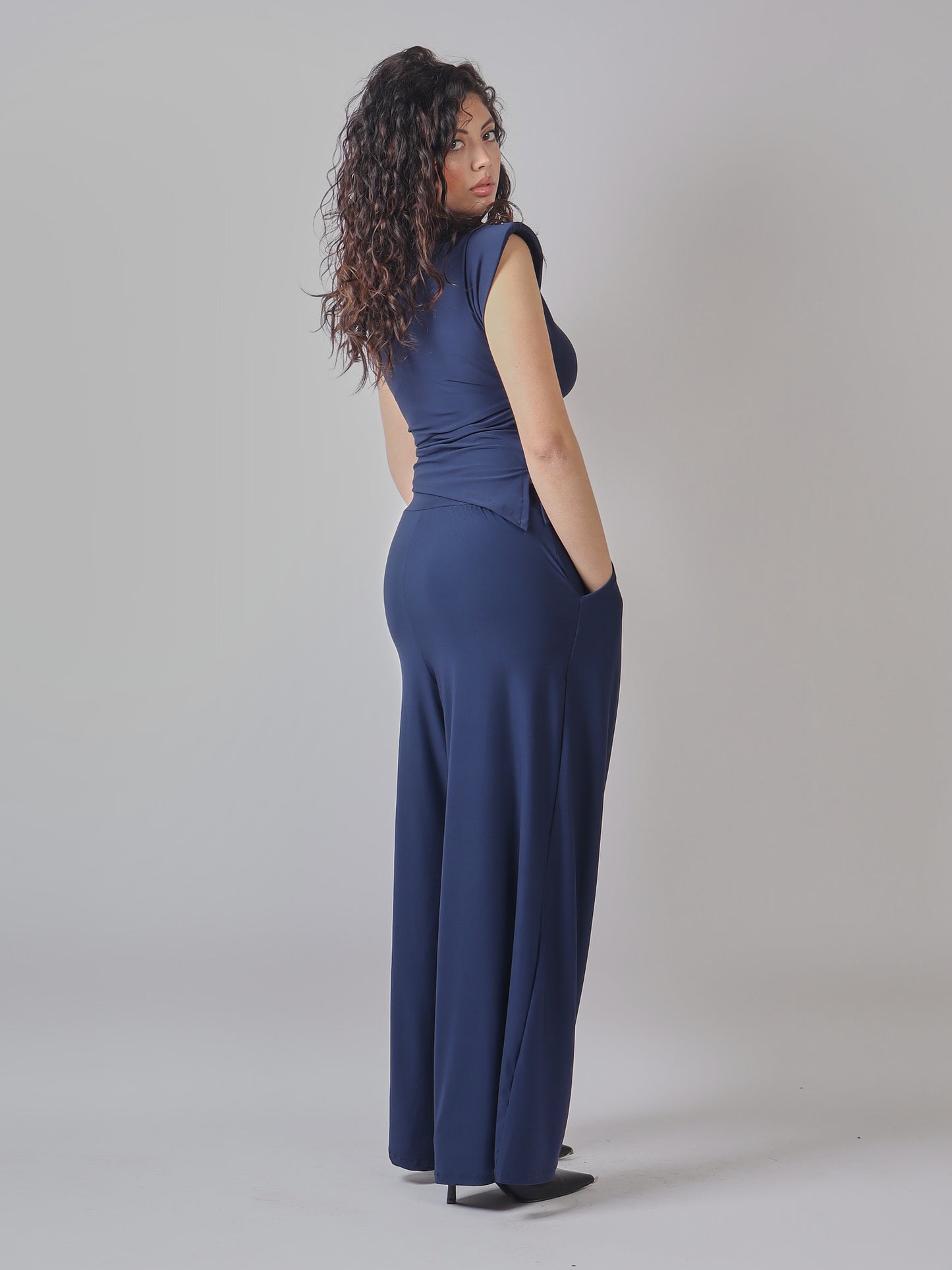 COMPLETO DONNA TOP  E PANTALONE PALAZZO