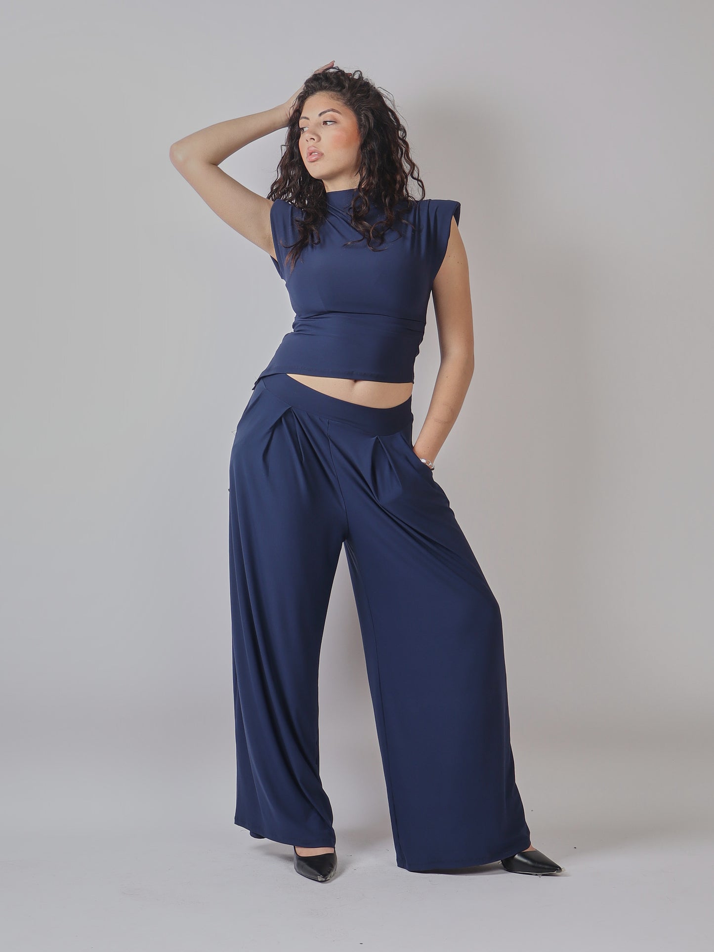 COMPLETO DONNA TOP  E PANTALONE PALAZZO