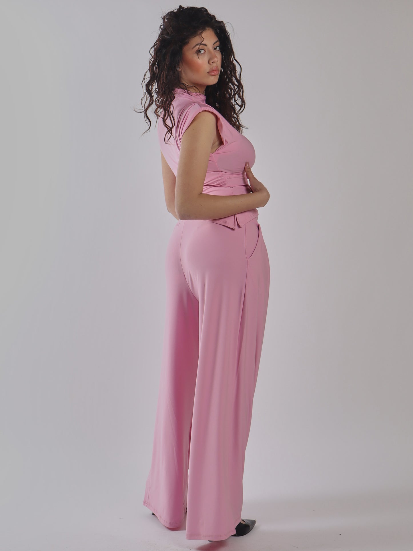 COMPLETO DONNA TOP  E PANTALONE PALAZZO