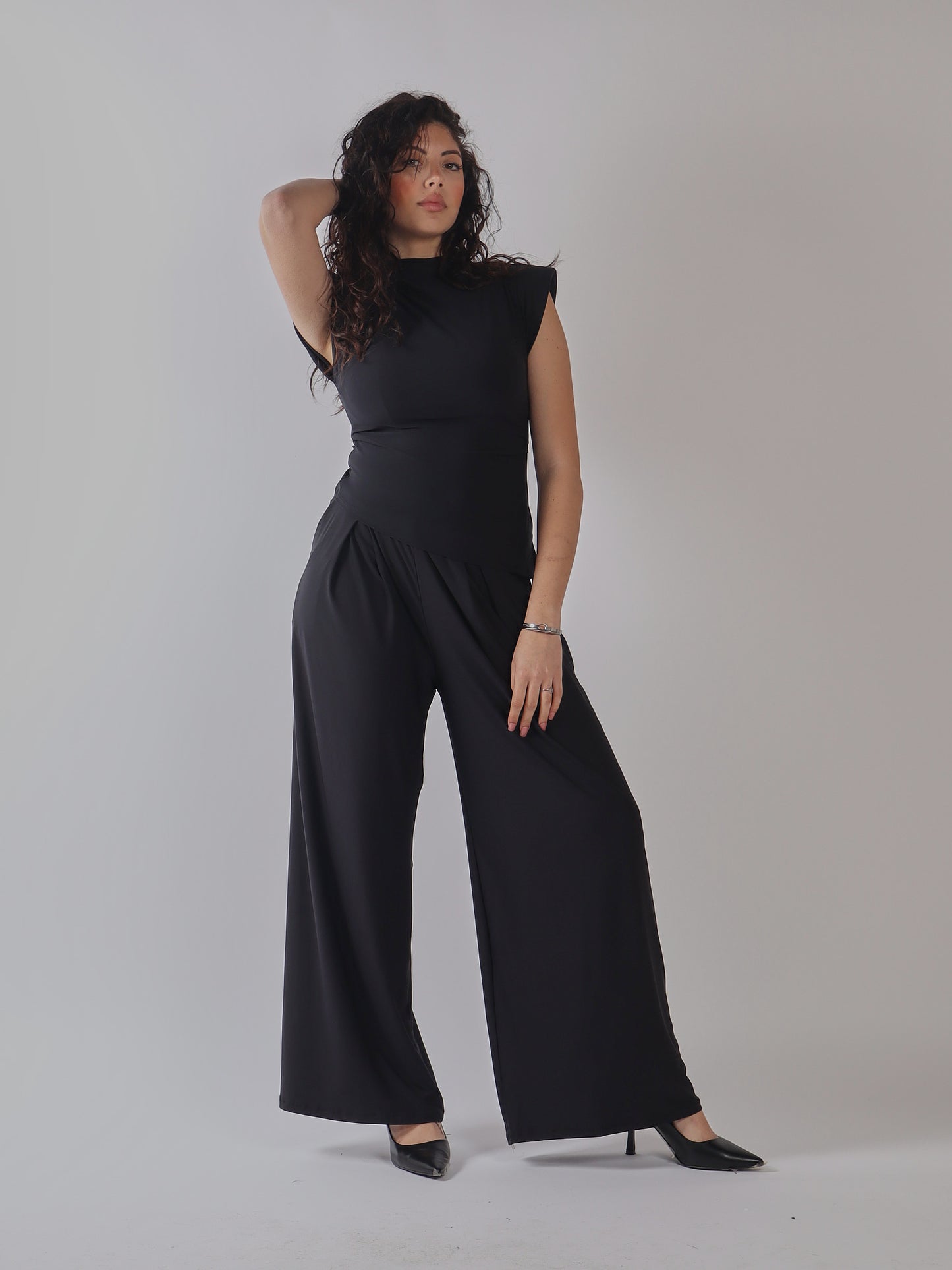 COMPLETO DONNA TOP  E PANTALONE PALAZZO