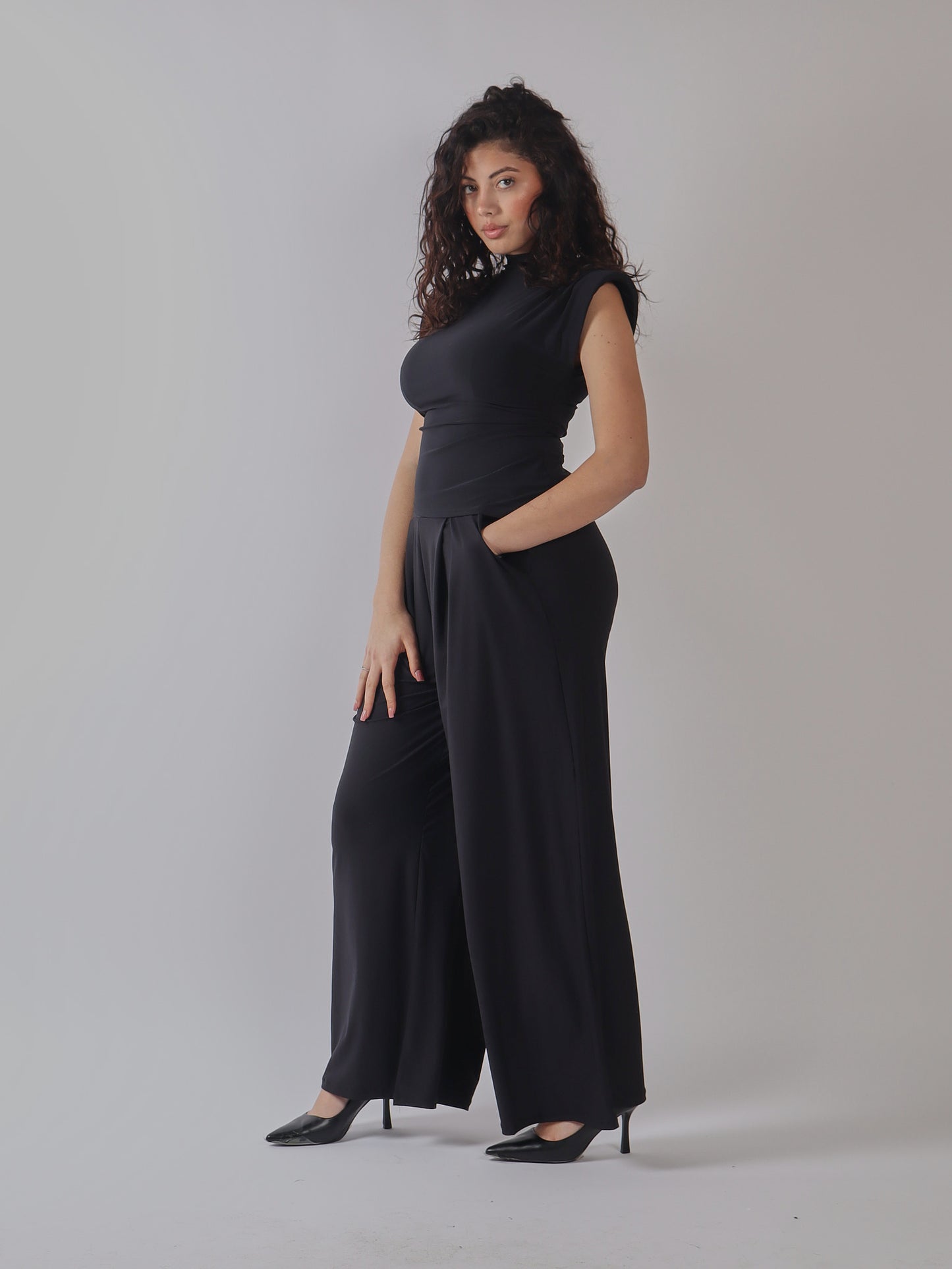 COMPLETO DONNA TOP  E PANTALONE PALAZZO