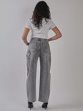 JEANS MOM FIT CON MICRO STRASS