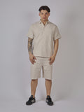COMPLETO UOMO CAMICIA E BERMUDA IN TESSUTO TECNICO