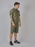 COMPLETO UOMO CAMICIA E BERMUDA IN TESSUTO TECNICO