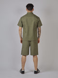 COMPLETO UOMO CAMICIA E BERMUDA IN TESSUTO TECNICO