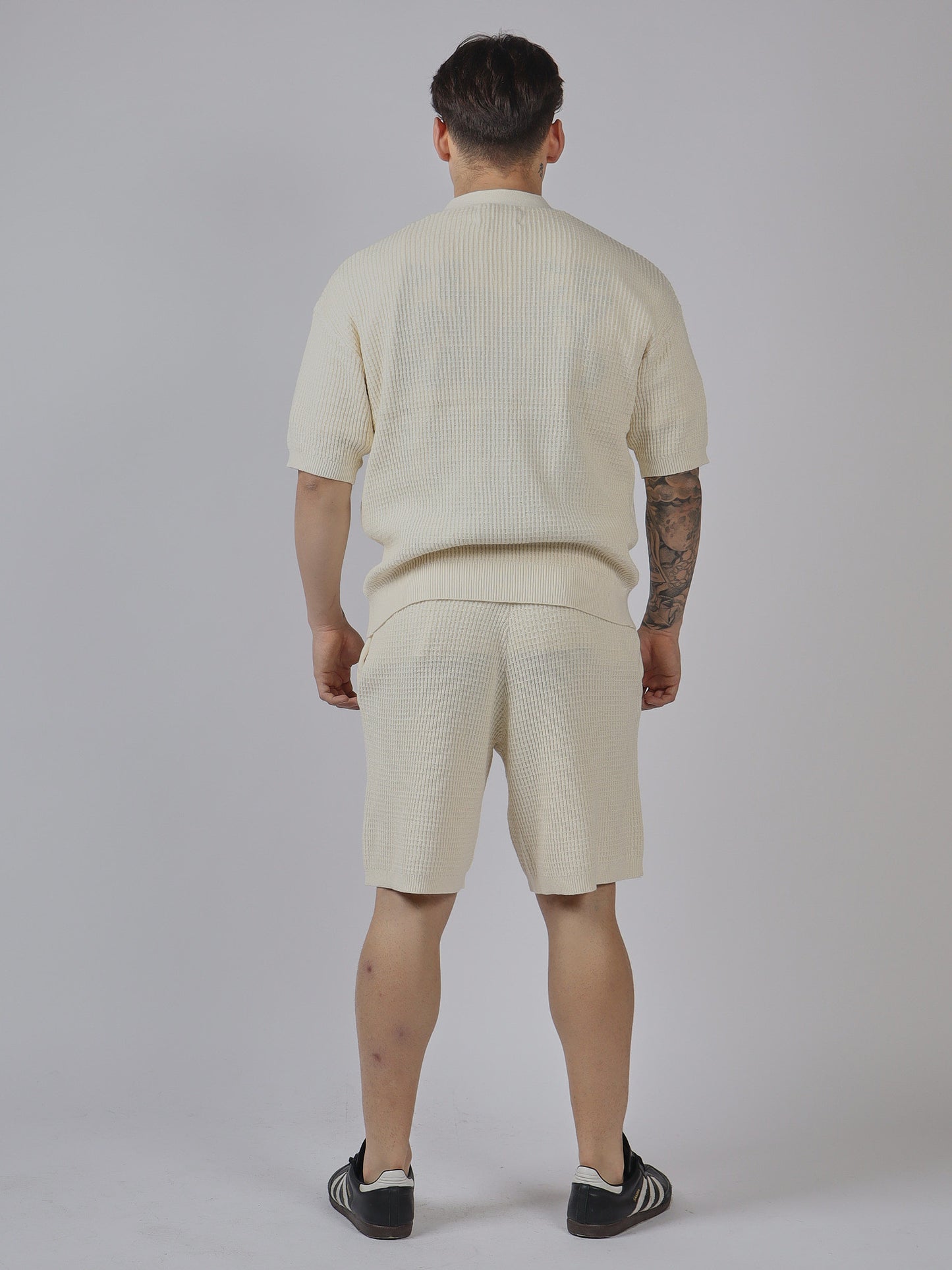 SET CARDIGAN IN MAGLIA E SHORTS UOMO